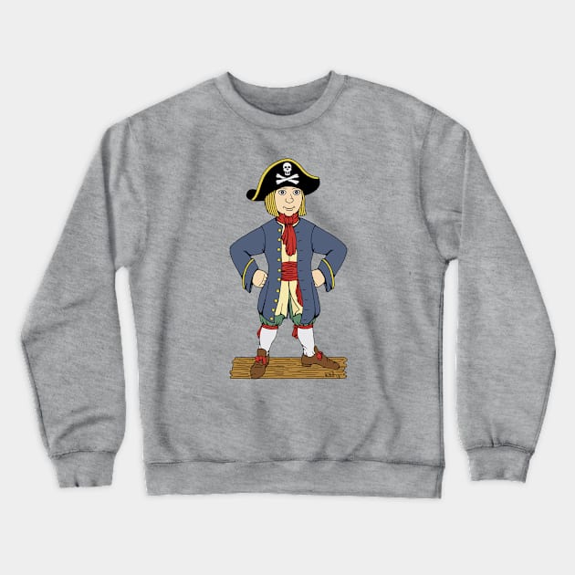 Cute Pirate Lad Crewneck Sweatshirt by AzureLionProductions